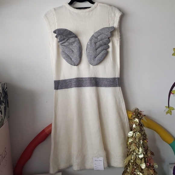 Snow Angel Christmas Sweater Dress M/L - Picture 6 of 10